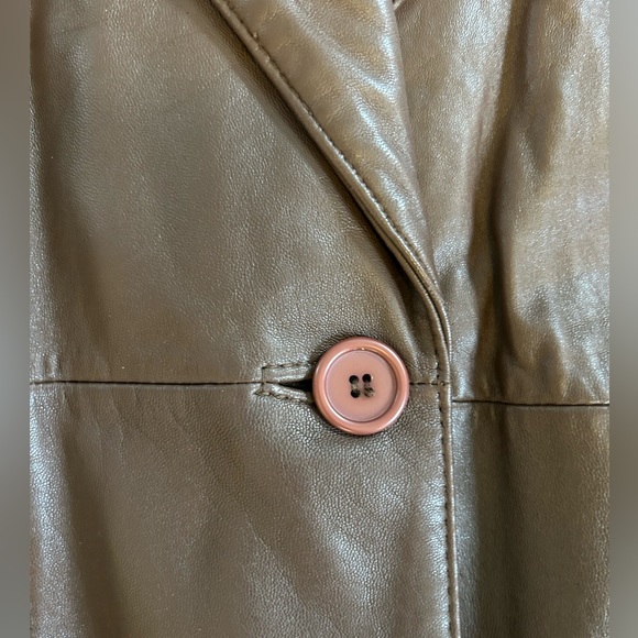 Johnathan Paris Leather Dark Brown Women's swing coat size Large - Picture 6 of 9